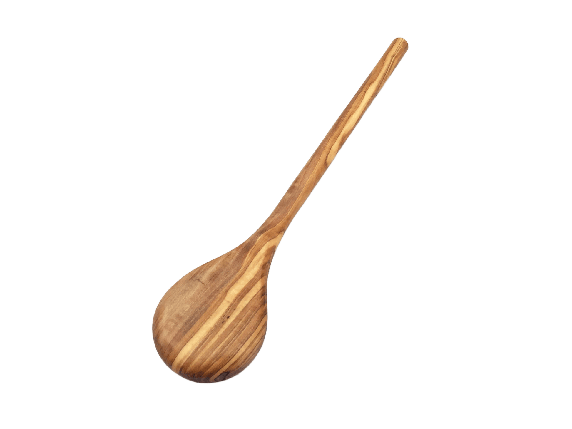 Cooking Spoon Round Handle Made Of Olive Wood - Só Verde