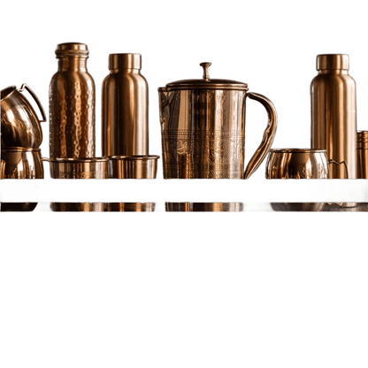 Copper Cup Flower Pattern Rim - Só Verde