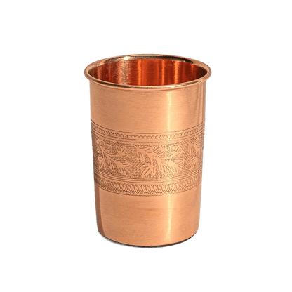 Copper Cup Flower Pattern Rim - Só Verde