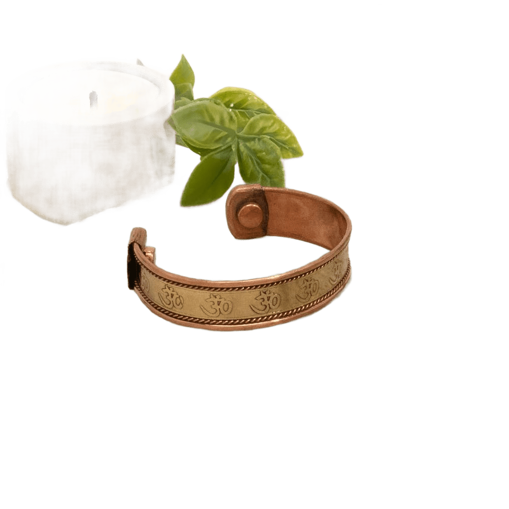 Copper Health Clamp Bracelet Ohm With 2 Magnets - Só Verde