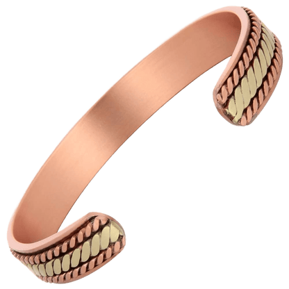 Copper health clamp bracelet with 6 magnets - Só Verde