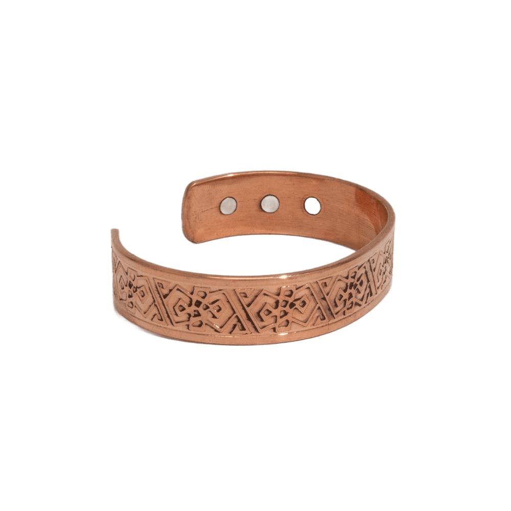 Copper health clamp bracelet with 6 magnets, heavy - Só Verde
