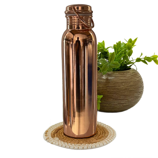 Copper Water Bottle with Handle - Só Verde