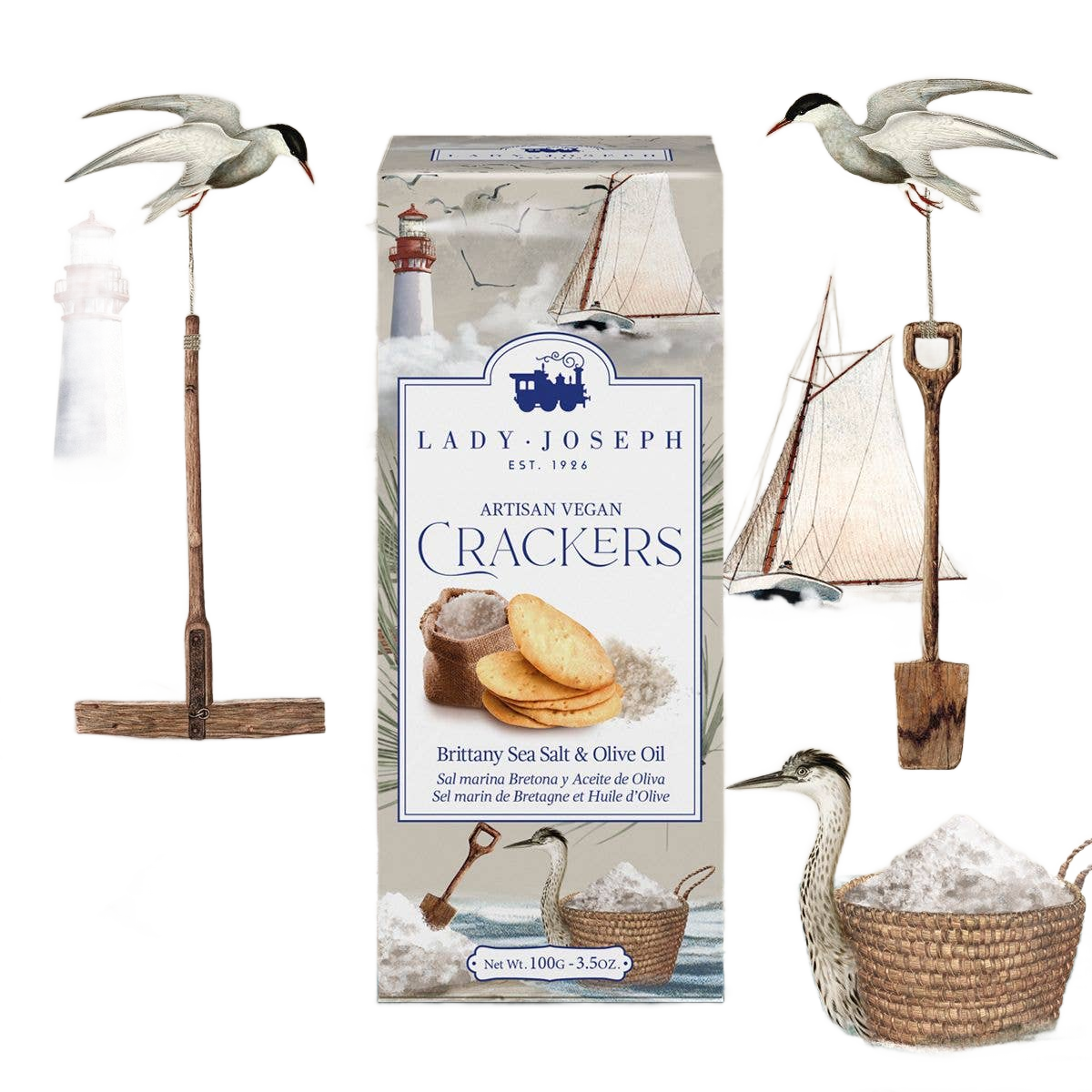 Crackers with Brittany Sea Salt & Olive Oil - Só Verde