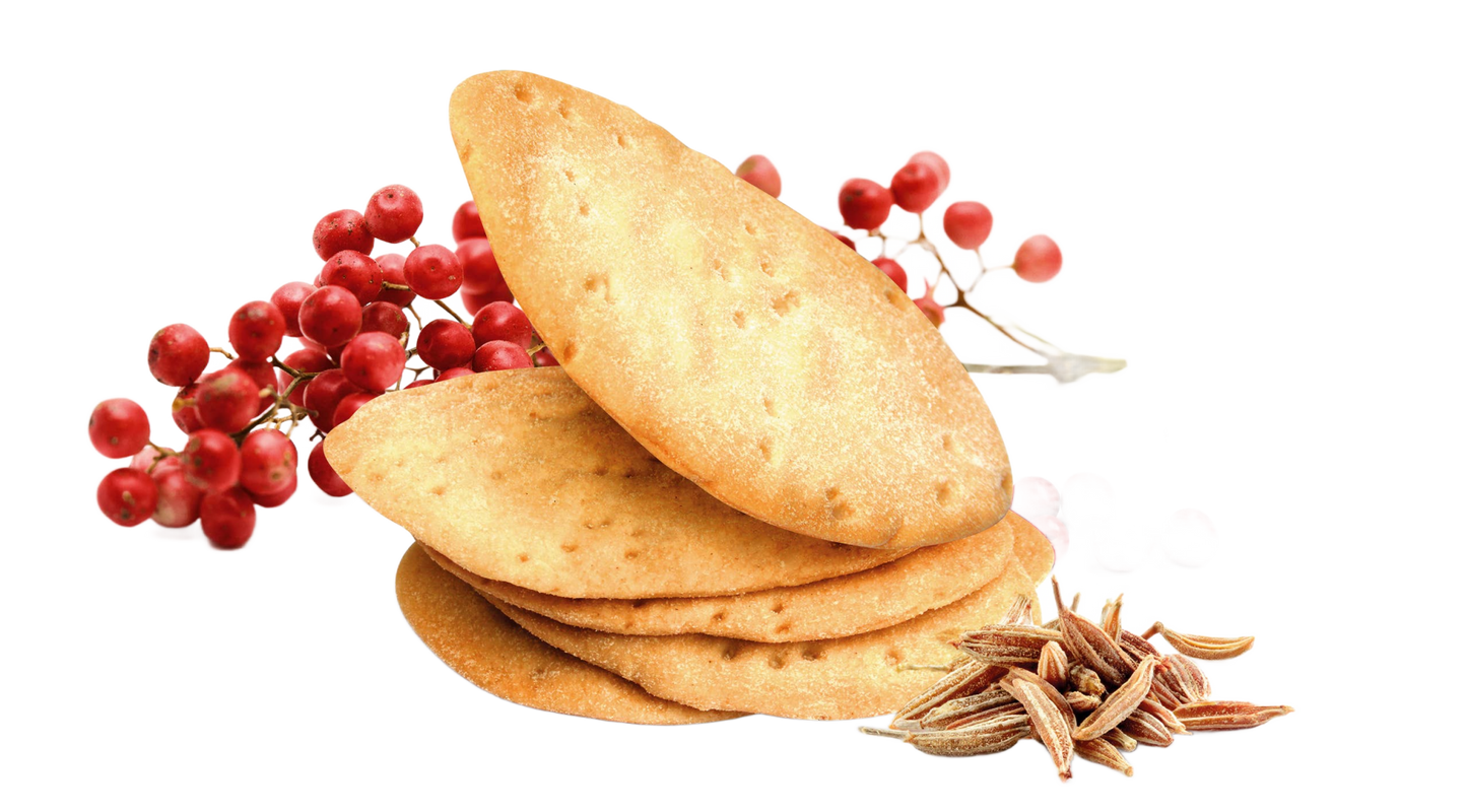 Crackers with Pink Pepper, Cumin & Olive Oil - Só Verde
