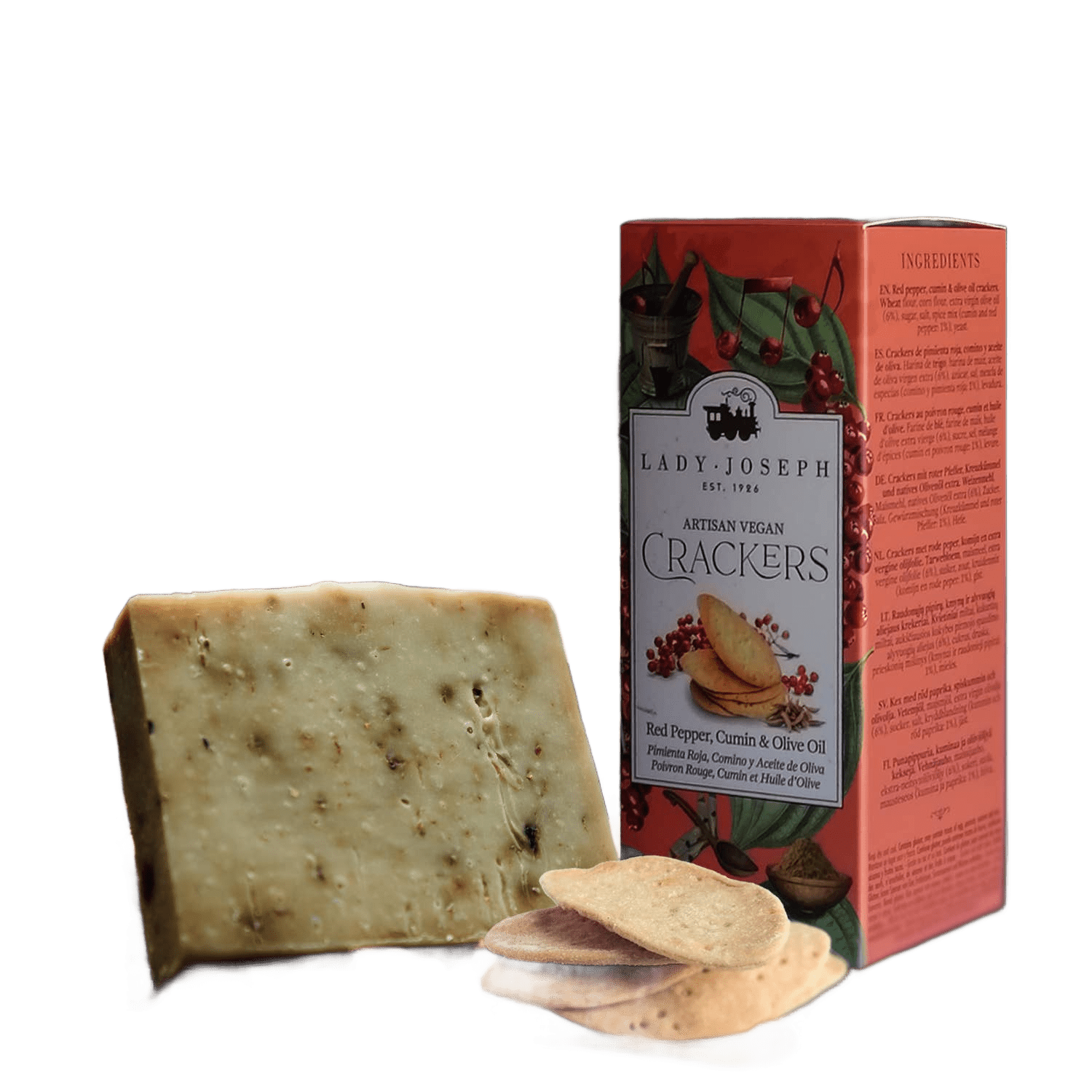 Crackers with Pink Pepper, Cumin & Olive Oil - Só Verde