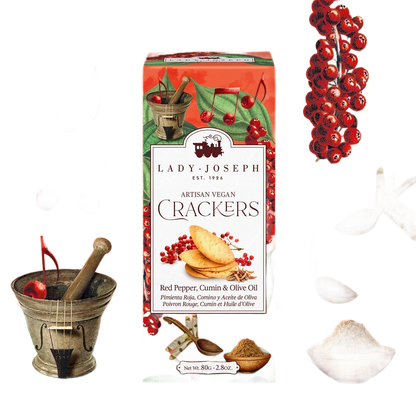 Crackers with Pink Pepper, Cumin & Olive Oil - Só Verde
