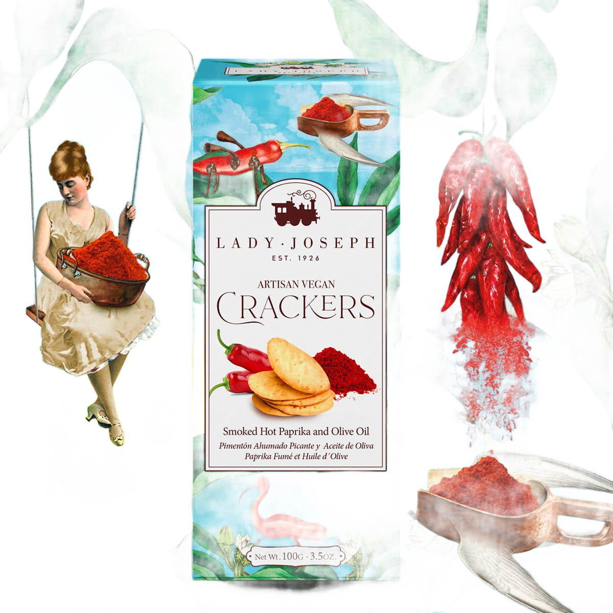 Crackers with Smoked Hot Paprika - Só Verde