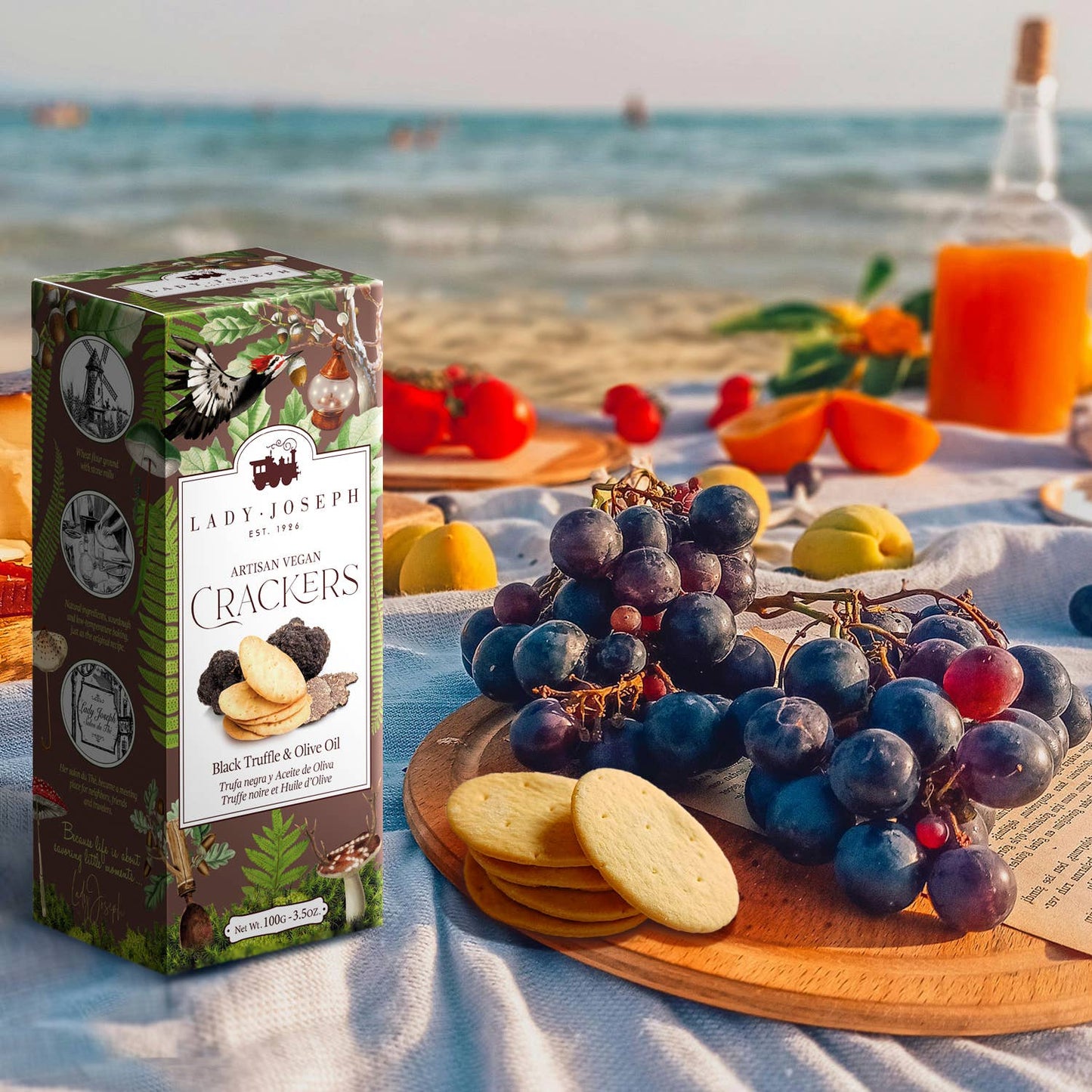 Crackers with Truffle & Olive Oil (snack) Cracker with truffle - Só Verde