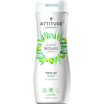 Gel de Banho Nutritivo ATTITUDE Super Leaves com Folhas de Oliveira 473ml