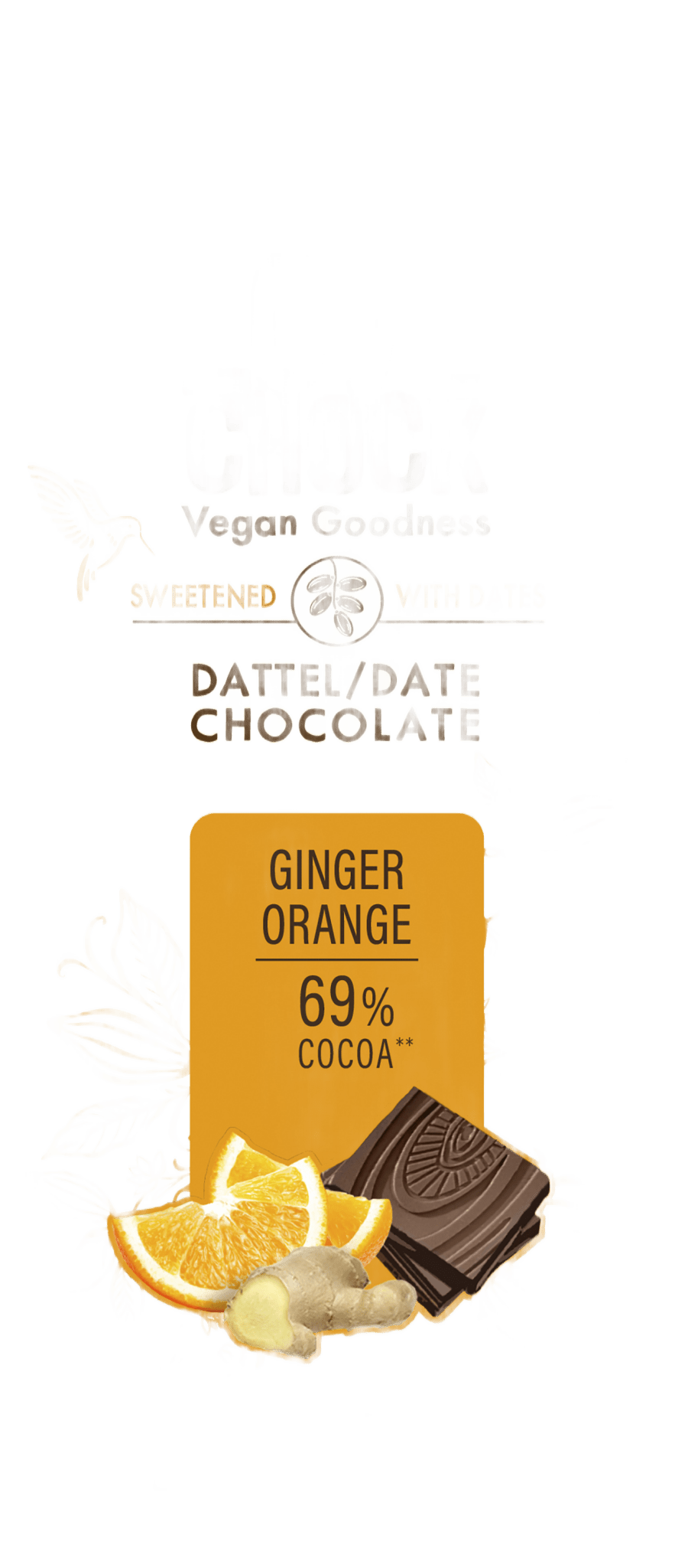 Date-Sweetened Chocolate with Orange & Ginger - Só Verde