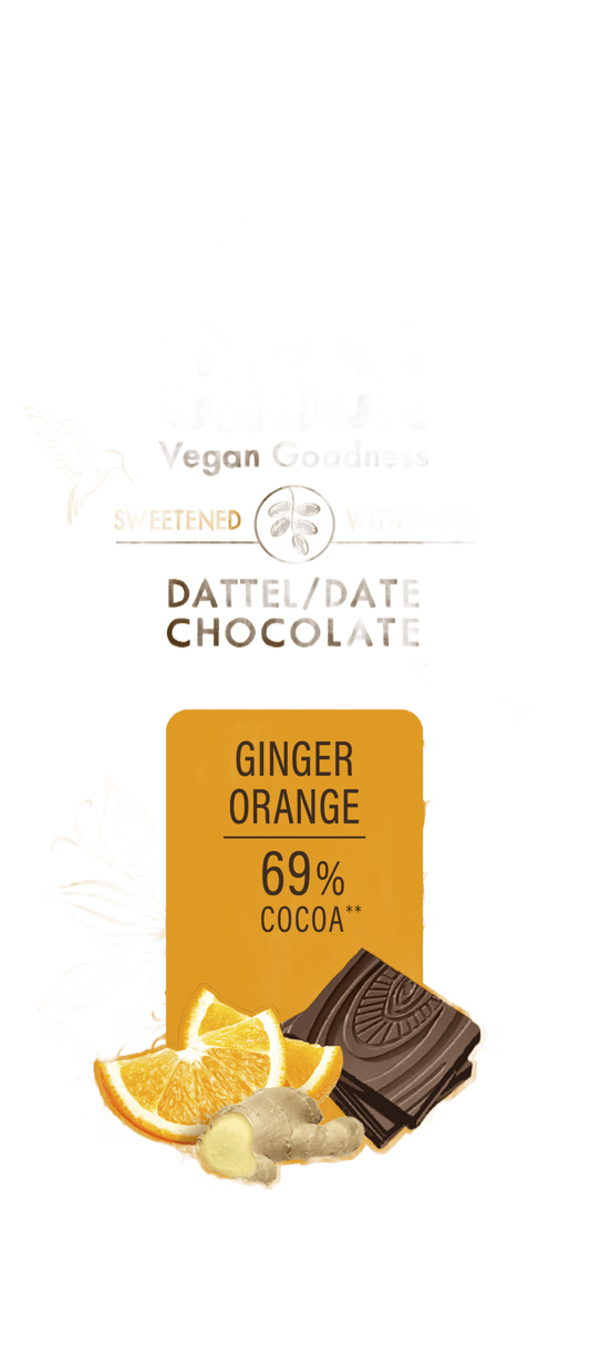 Date-Sweetened Chocolate with Orange & Ginger - Só Verde