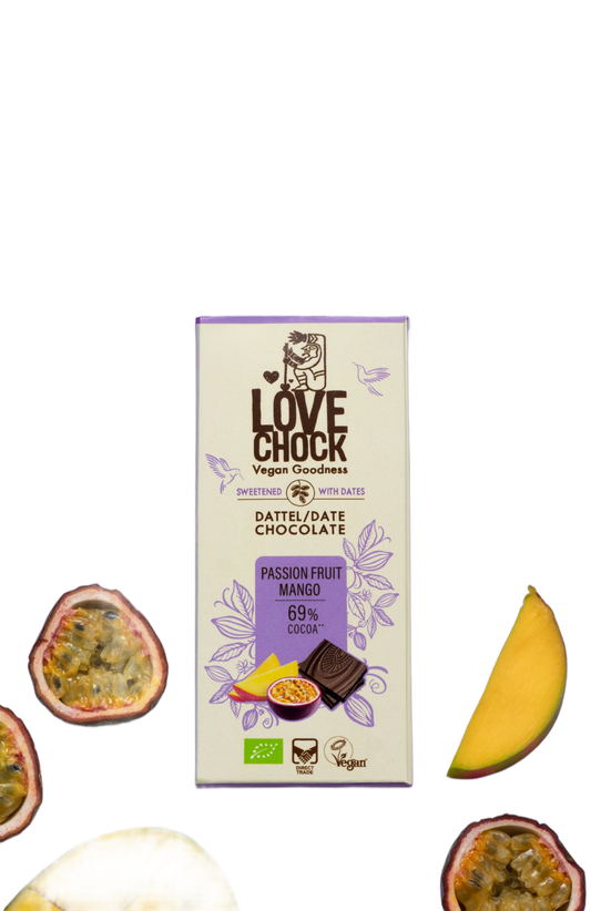Date-Sweetened Chocolate with Passion Fruit & Mango - Só Verde