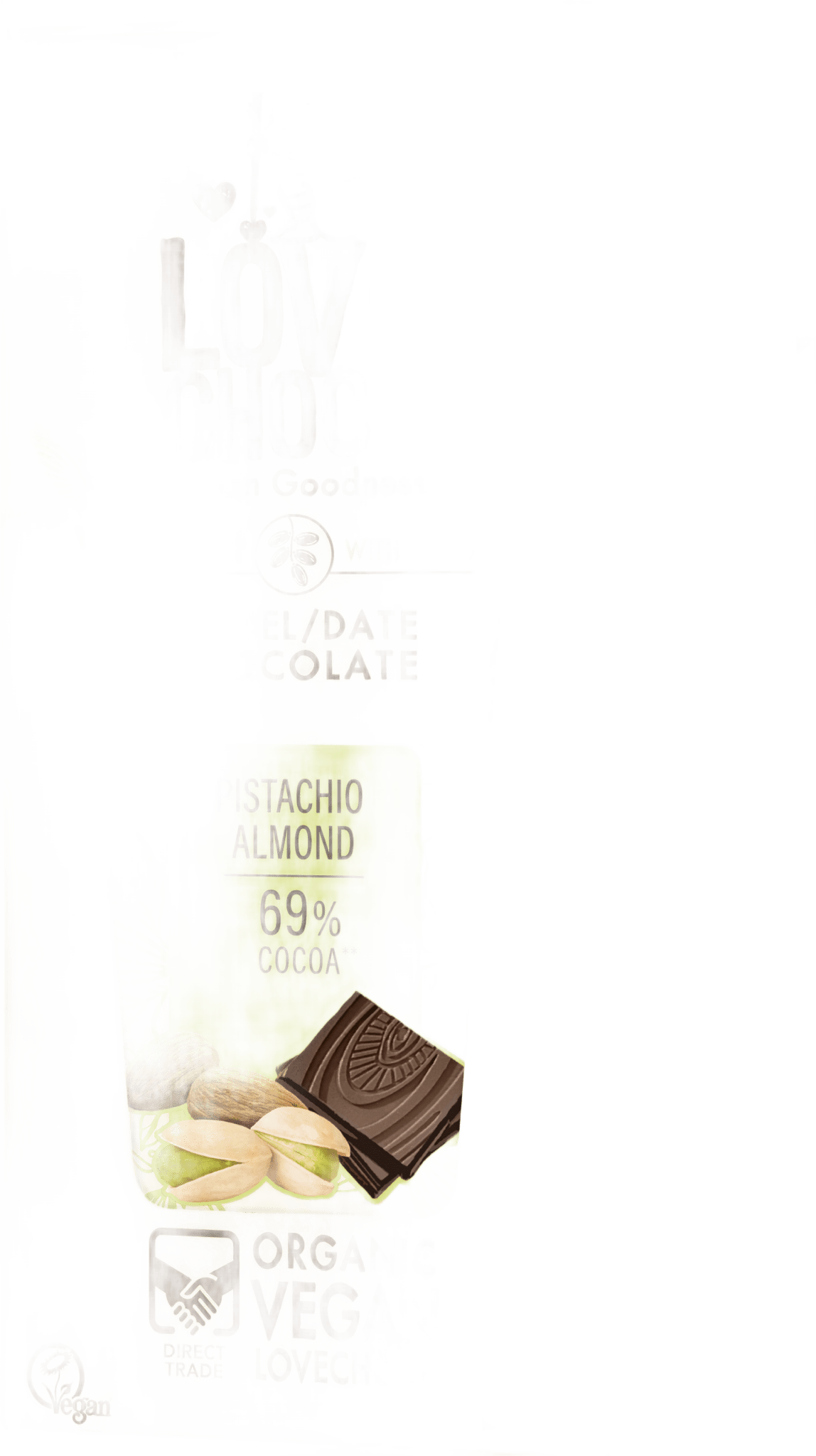 Date-Sweetened Chocolate with Pistachio & Almond - Só Verde