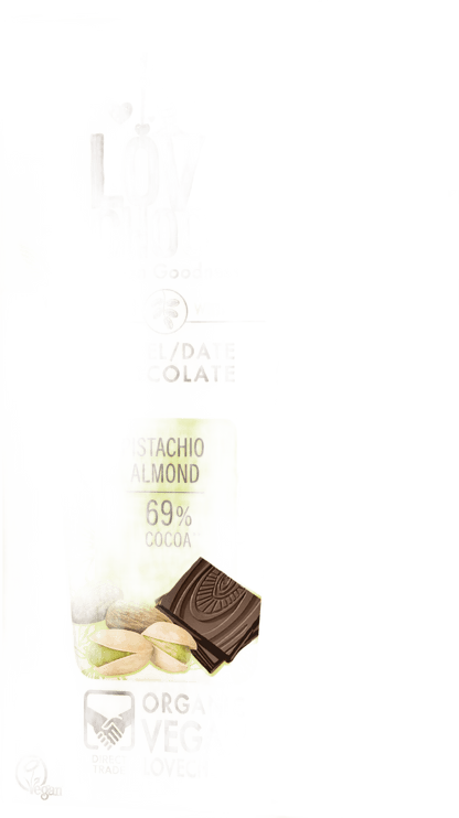Date-Sweetened Chocolate with Pistachio & Almond - Só Verde