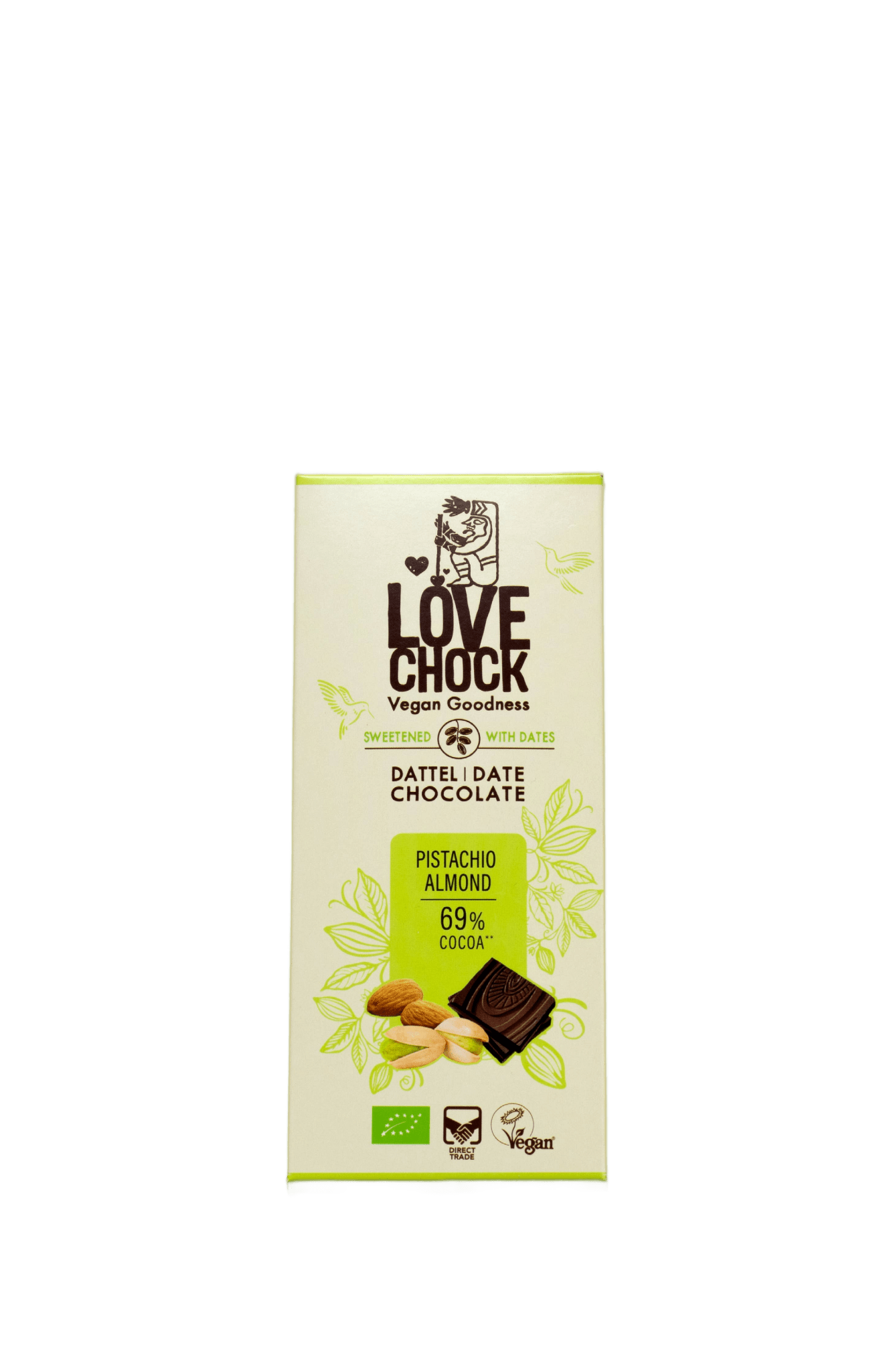 Date-Sweetened Chocolate with Pistachio & Almond - Só Verde