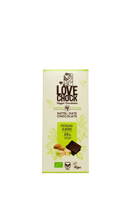 Date-Sweetened Chocolate with Pistachio & Almond - Só Verde
