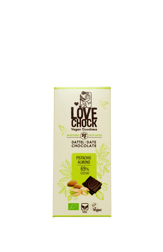Date-Sweetened Chocolate with Pistachio & Almond - Só Verde