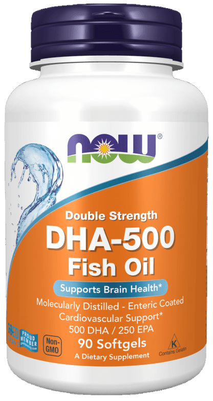 DHA-500 Fish Oil, Double Strength Softgels - Só Verde