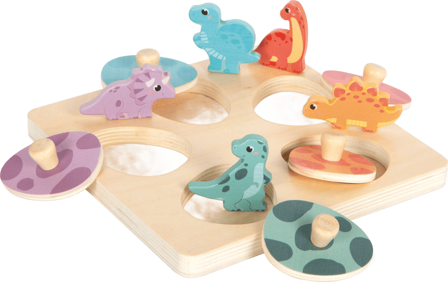 Dino Puzzle & Memo - Wooden Toys - Só Verde
