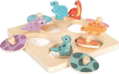 Dino Puzzle & Memo - Wooden Toys - Só Verde