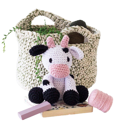 Diy Crochet Kit Cow Kirby - Só Verde