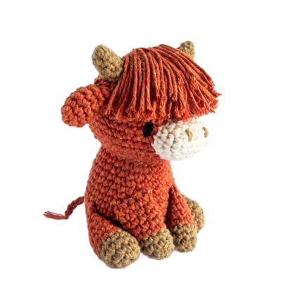 Diy Crochet Kit Highland Cow Aidan - Só Verde