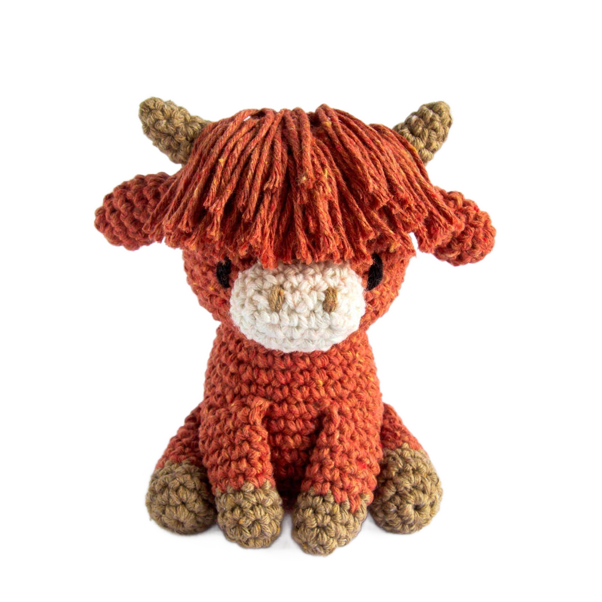 Diy Crochet Kit Highland Cow Aidan - Só Verde