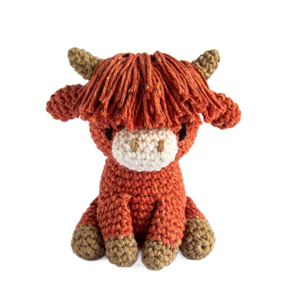 Diy Crochet Kit Highland Cow Aidan - Só Verde