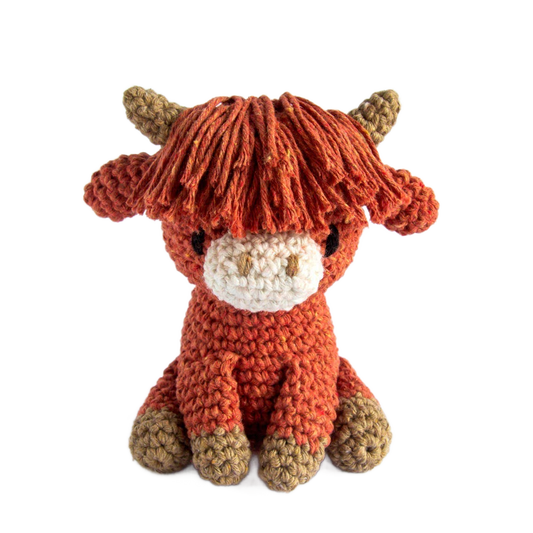 Diy Crochet Kit Highland Cow Aidan - Só Verde