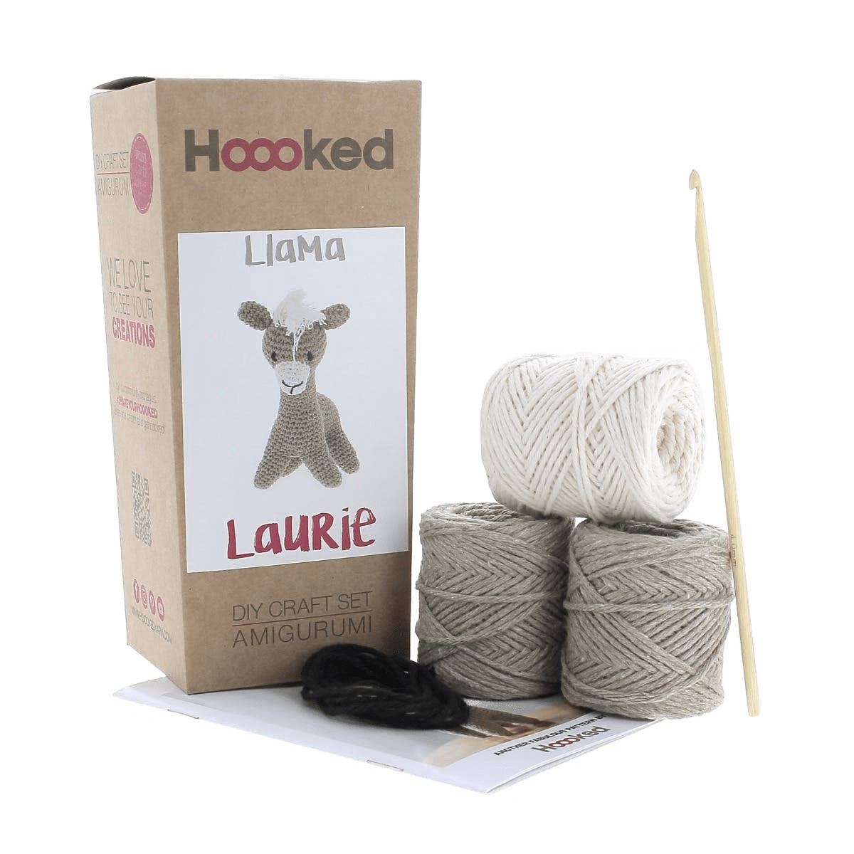 Diy Crochet Kit Llama Laurie Eco Barbante - Só Verde