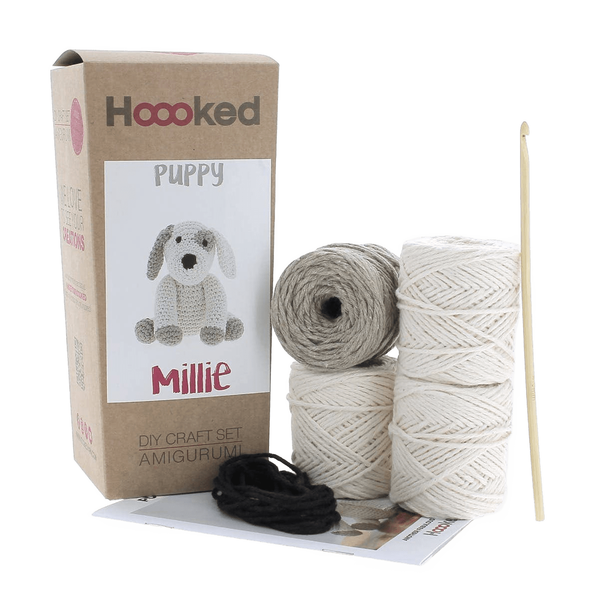 Diy Crochet Kit Puppy Millie Eco Barbante - Só Verde