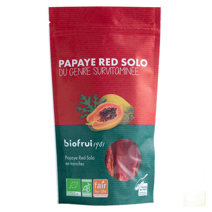Dried Red Solo Papaya Slices from Cameroon - Só Verde