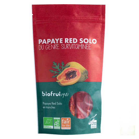 Dried Red Solo Papaya Slices from Cameroon - Só Verde