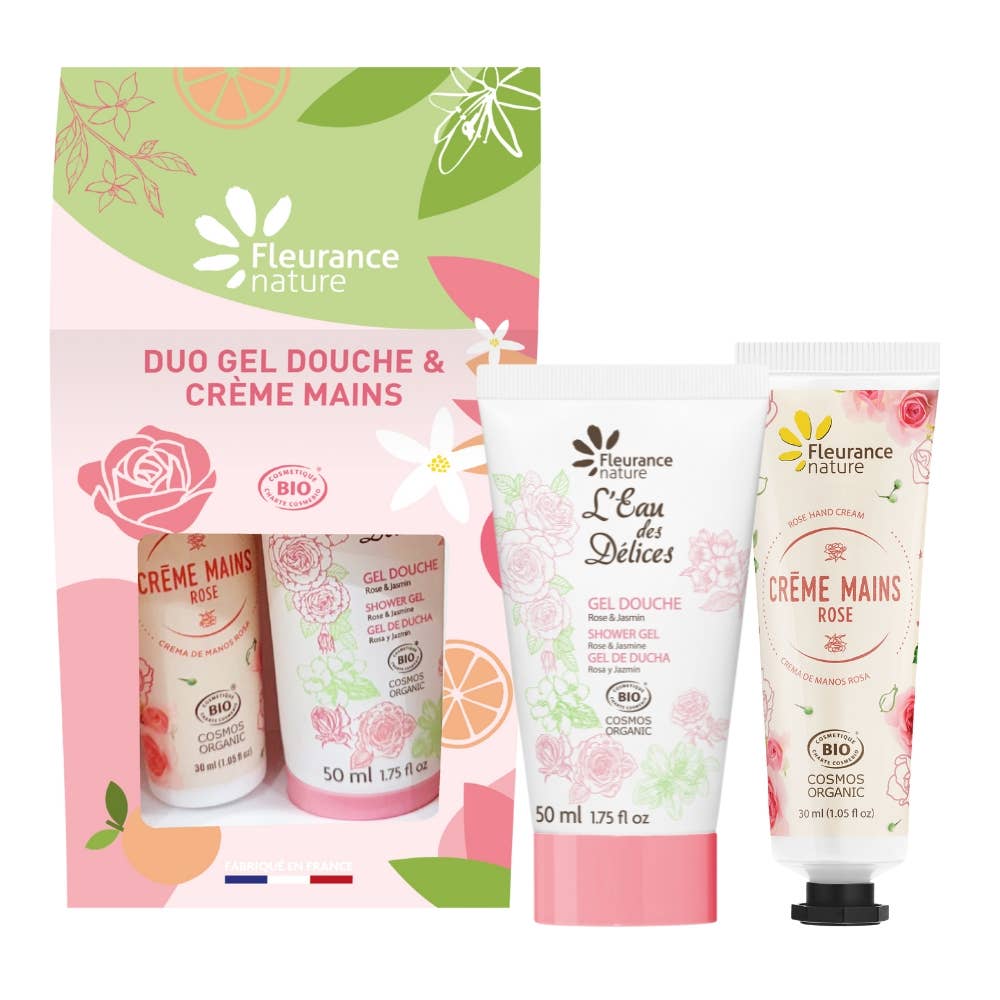 Duo shower gel and rose hand cream - Só Verde