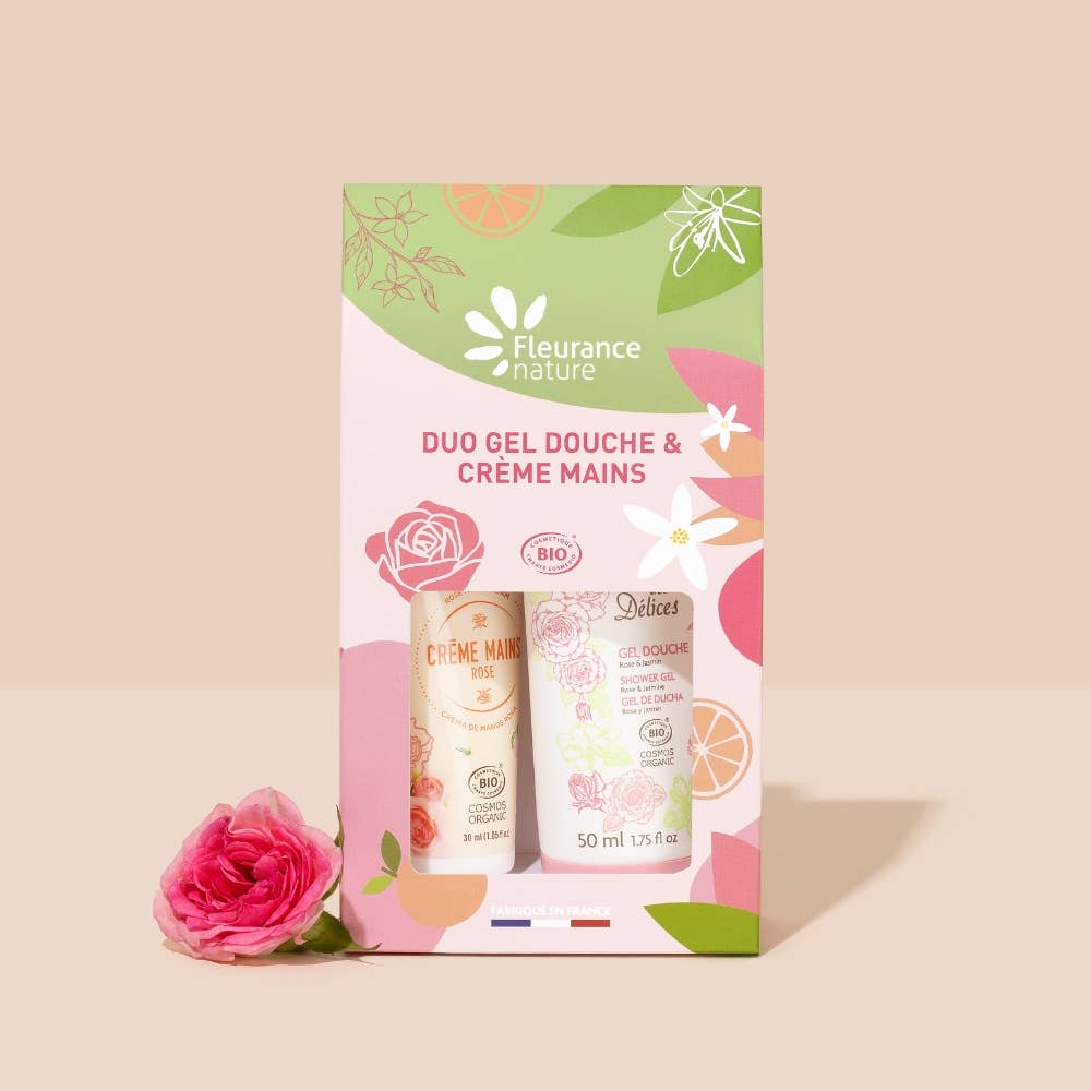 Duo shower gel and rose hand cream - Só Verde