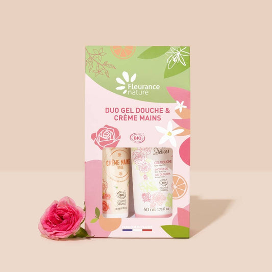 Duo shower gel and rose hand cream - Só Verde