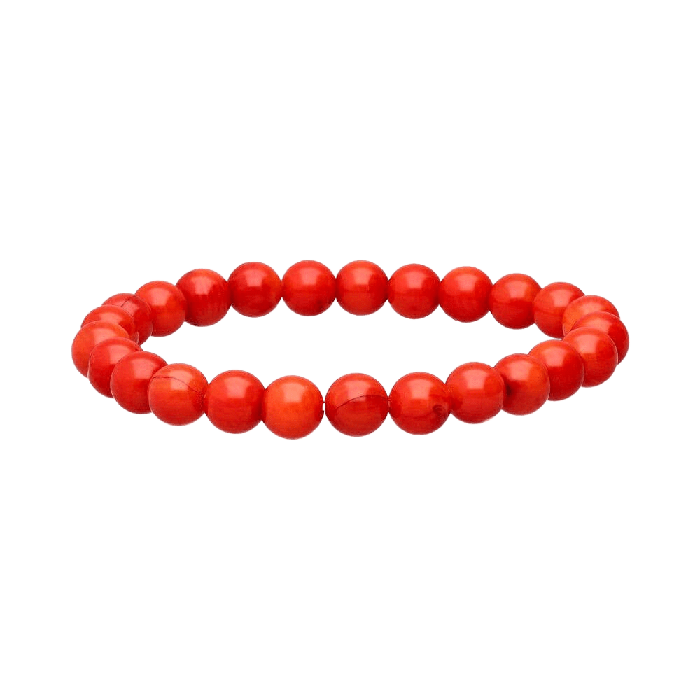 dyed coral ball bracelet - Só Verde