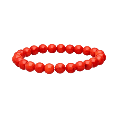 dyed coral ball bracelet - Só Verde