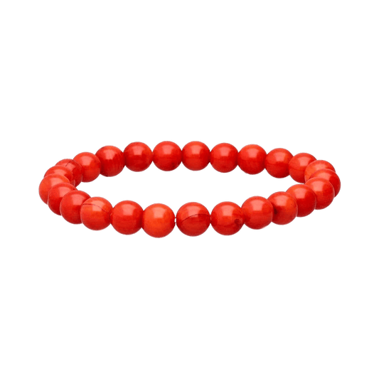dyed coral ball bracelet - Só Verde
