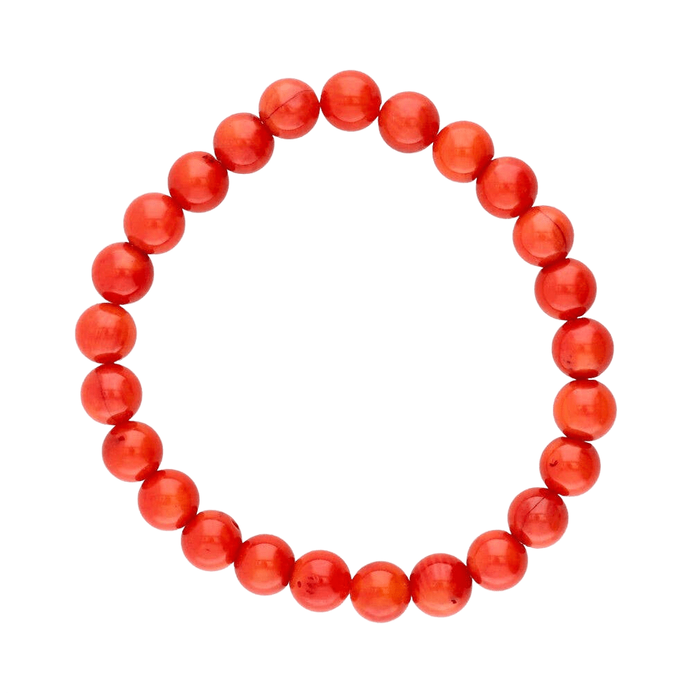 dyed coral ball bracelet - Só Verde