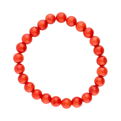 dyed coral ball bracelet - Só Verde