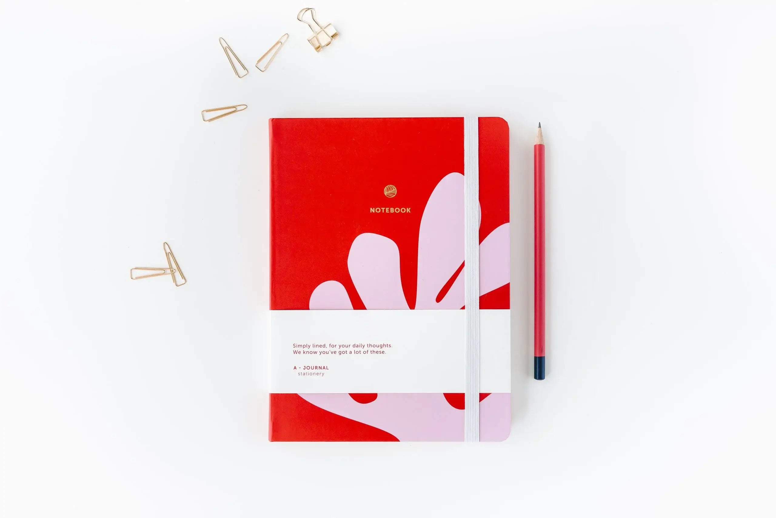 A-Journal Notebook - Arty - Red Pink