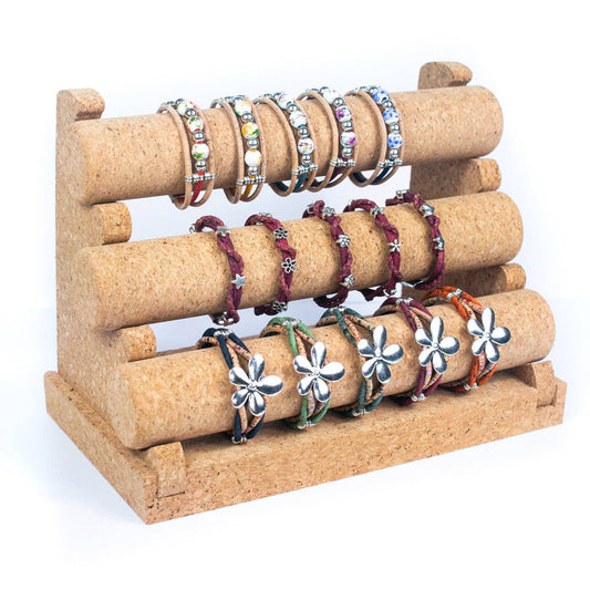 Cork Triple-layer Bracelet Display Stand - L-1000