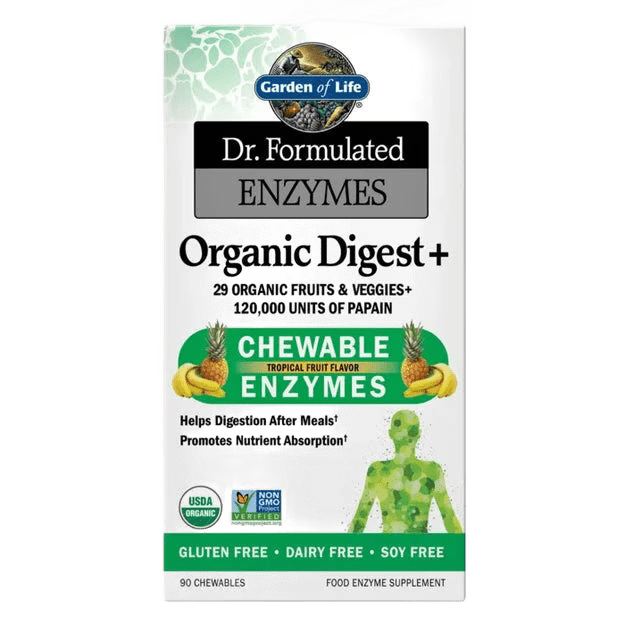 Enzymes Digest+ Tropical Fruit Flavor Chewables - Só Verde