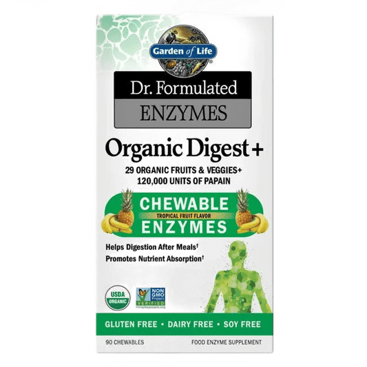Enzymes Digest+ Tropical Fruit Flavor Chewables - Só Verde