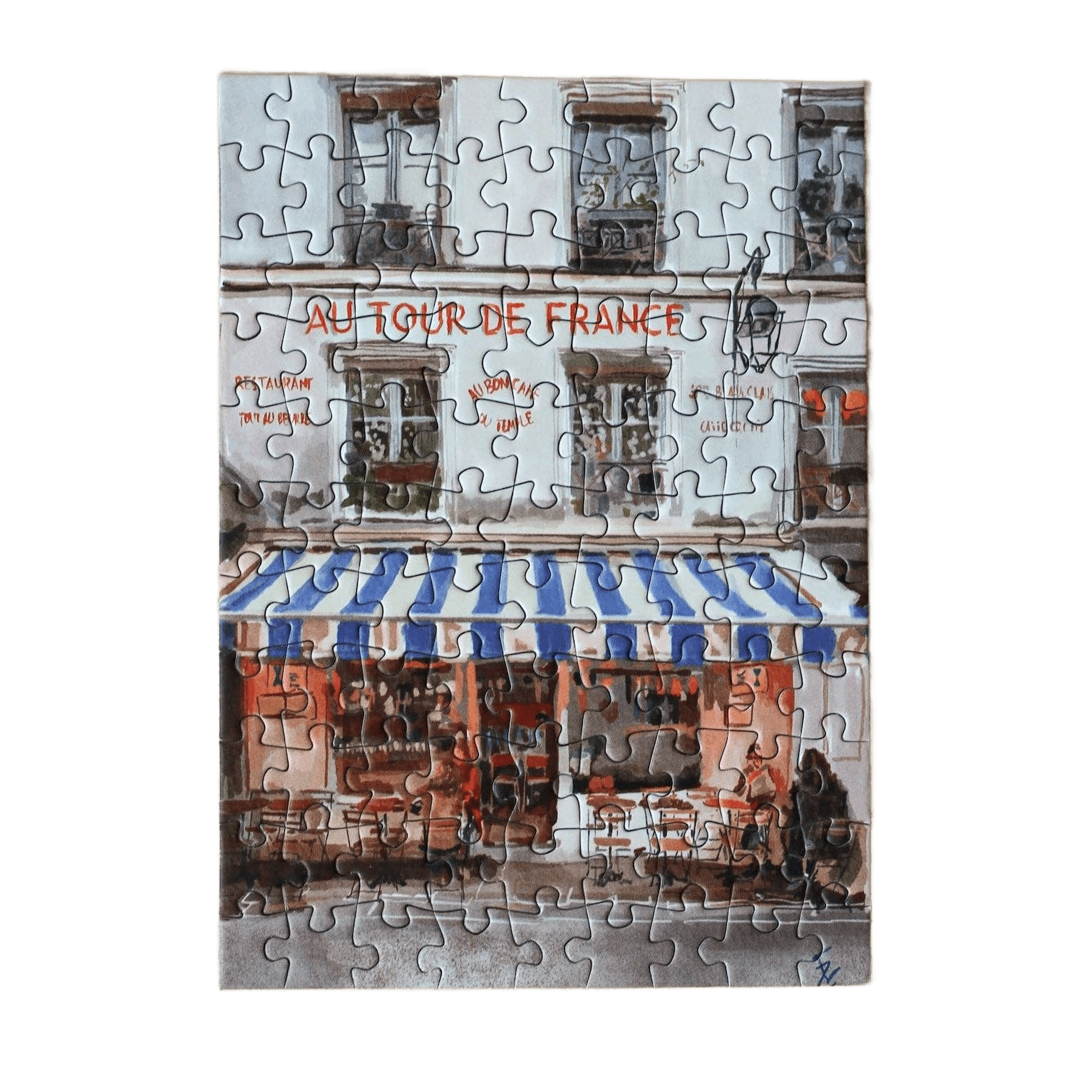 French Bistro Mini Puzzle - Só Verde