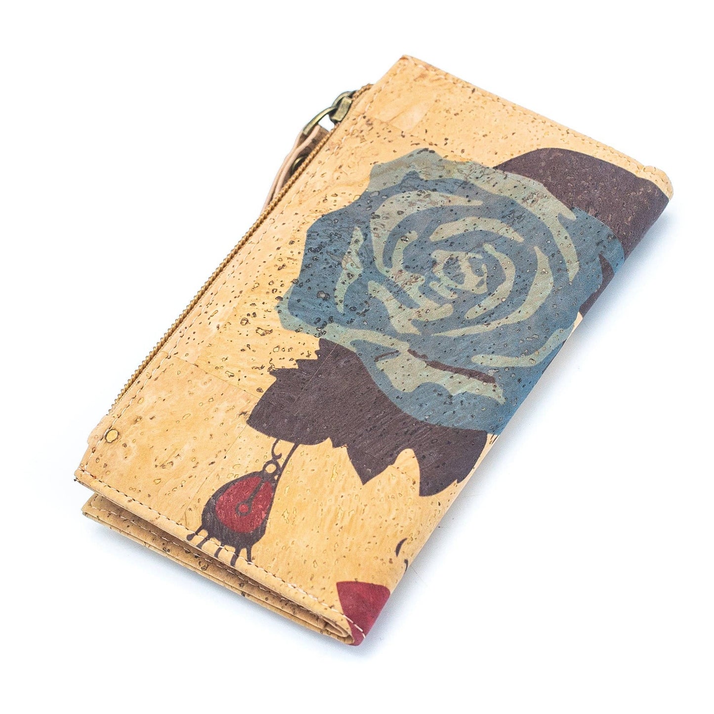 FRIDA KAHLO Cork wallet RFID BAG-2075 - Só Verde