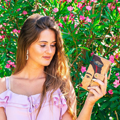 FRIDA KAHLO Cork wallet RFID BAG-2075 - Só Verde