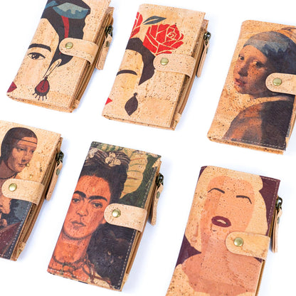 FRIDA KAHLO Cork wallet RFID BAG-2075 - Só Verde